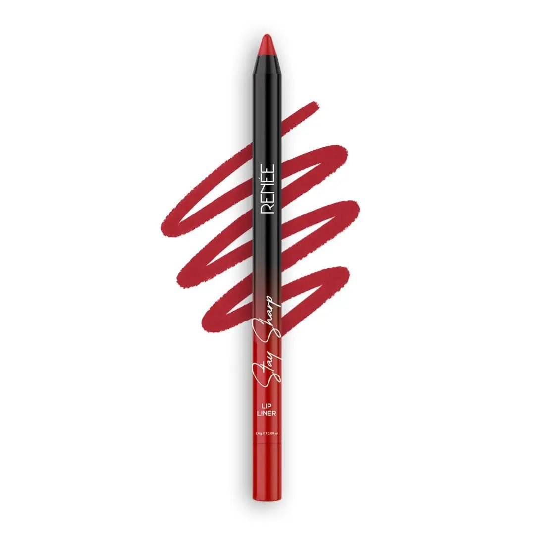 RENEE Stay Sharp Lip Liner- Red Scarlet | Creamy, Matte Lip Liner, Rich Pigment | Waterproof & Smudge-Resistant, Non-Drying & Long-Lasting | Easy Glide, One-Swipe Application | 1.4g - Deals999