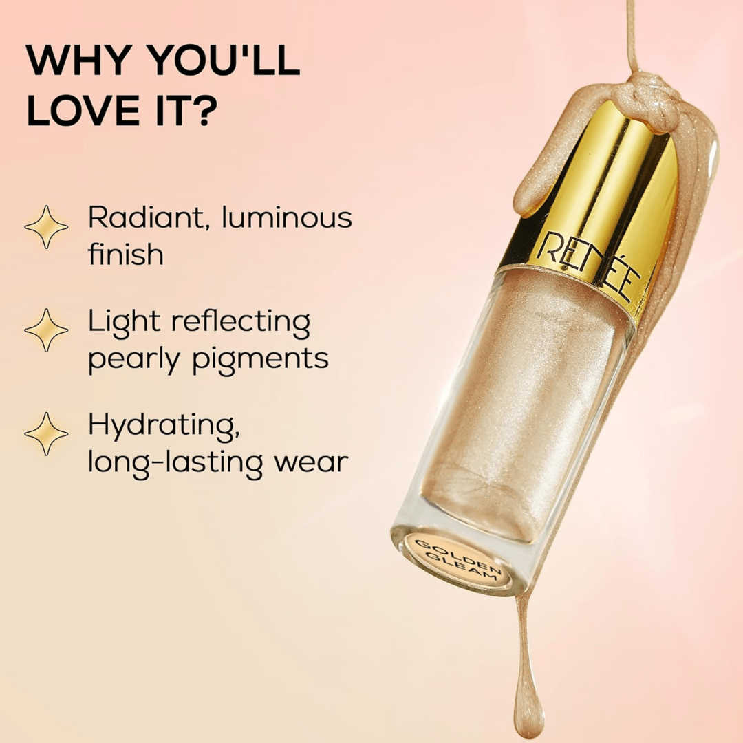 RENEE You are Glowing Liquid Highlighter For Face Makeup | Illuminating, Dewy Finish | Long - Lasting, Radiant, Pearly Finish | Vitamin E, Jojoba Oil Infused | 6 ml - Deals999