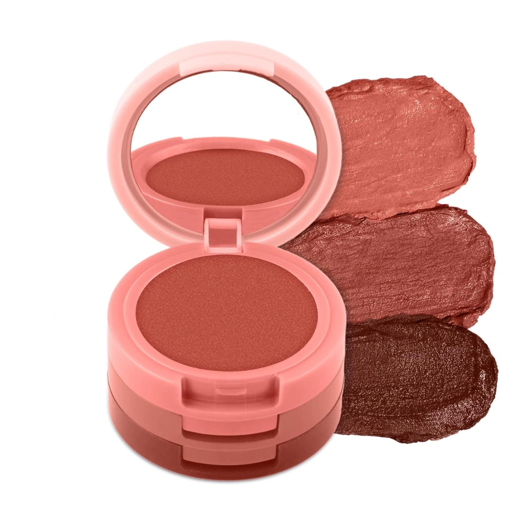 RENEE Glam Stack 3-In-1 Lip & Cheek Tint - Nude 4.5gm - 3 Shades in 1, Rich Creamy Natural Seamless Finish