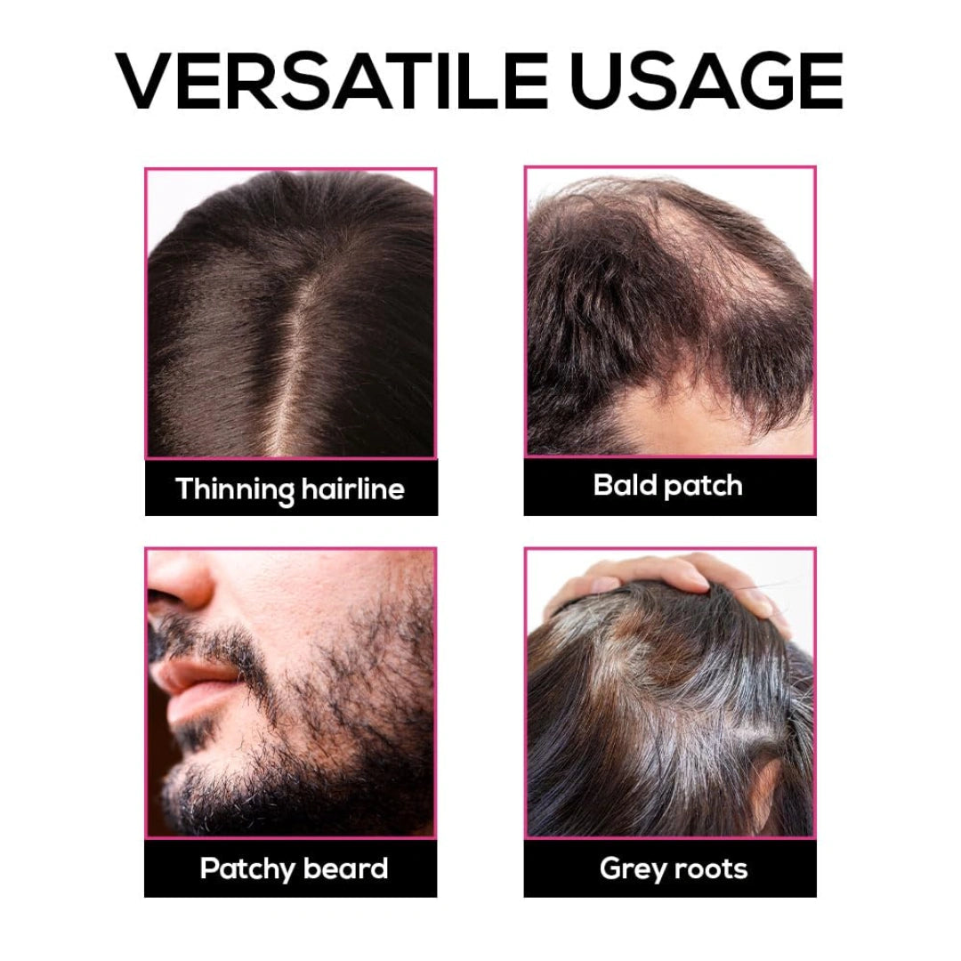 RENEE Cover-Up Hair Powder - Black | Covers Grey Roots & Bald Spots Instantly | Highly Pigmented, Fuller & Denser Look  4gm