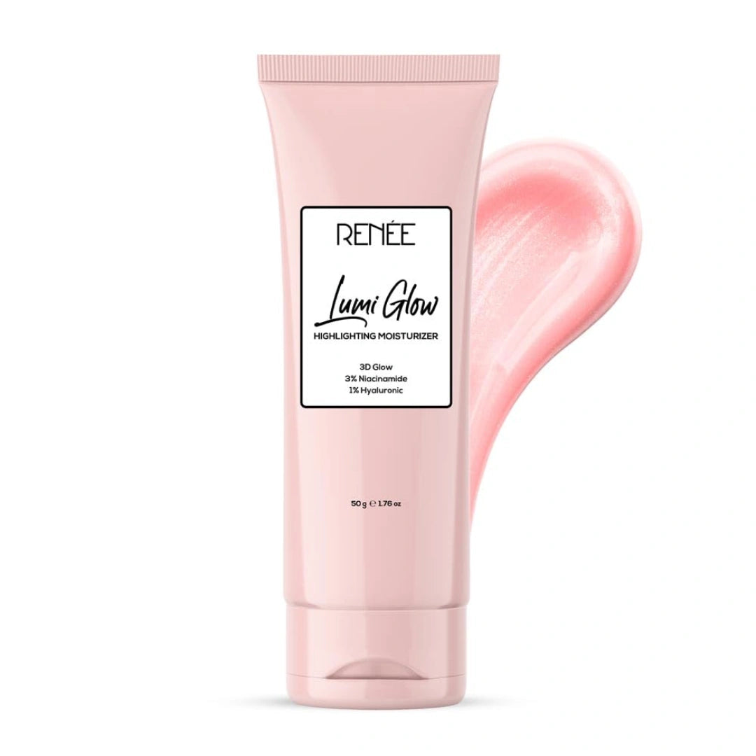 RENEE Lumi Glow Highlighting Moisturizer | Enriched with 3% Niacinamide & 1% Hyaluronic Acid  | 50g