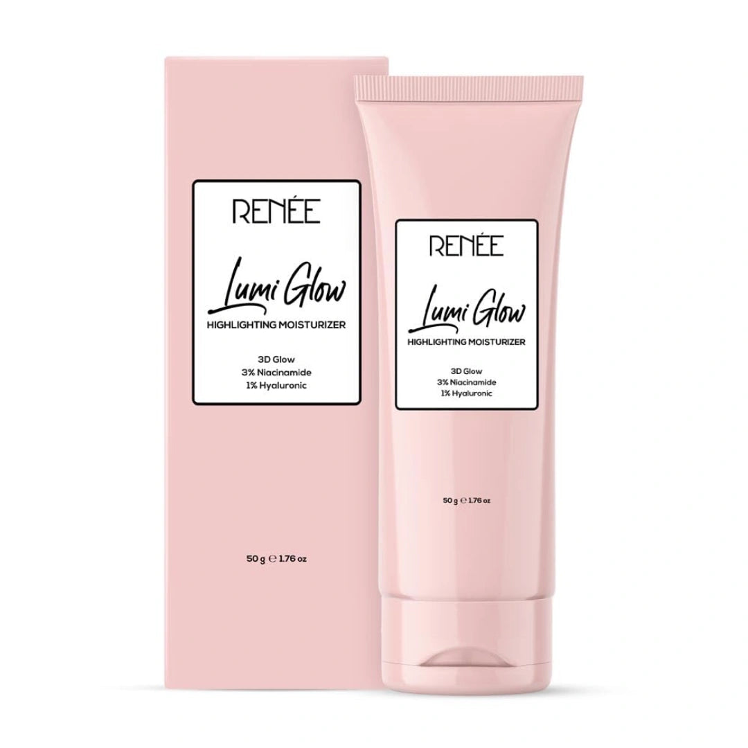 RENEE Lumi Glow Highlighting Moisturizer | Enriched with 3% Niacinamide & 1% Hyaluronic Acid  | 50g