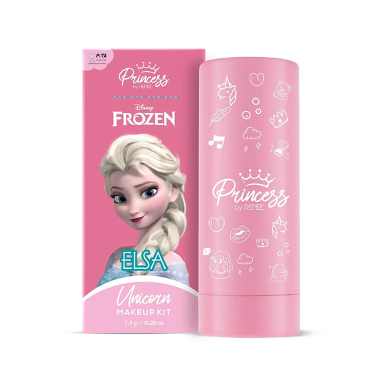 RENEE Disney Frozen Princess Unicorn Makeup Kit Elsa 7.4 Gm,Pre-Teen Girls,Includes 2 Matte,4 Shimmer Eyeshadows,Lip Butter,Lip&Cheek Tint,Compact&Travel Friendly,Cruelty-Free&Vegan, 1 Count