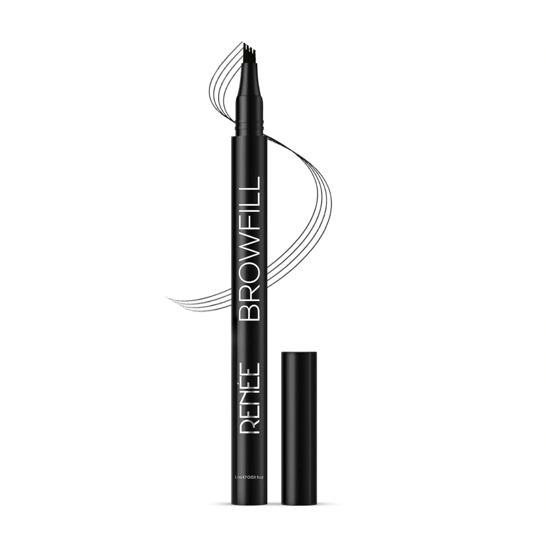 RENEE Browfill Eyebrow Pen - Black | Waterproof & Smudge-Proof | One Swipe Application