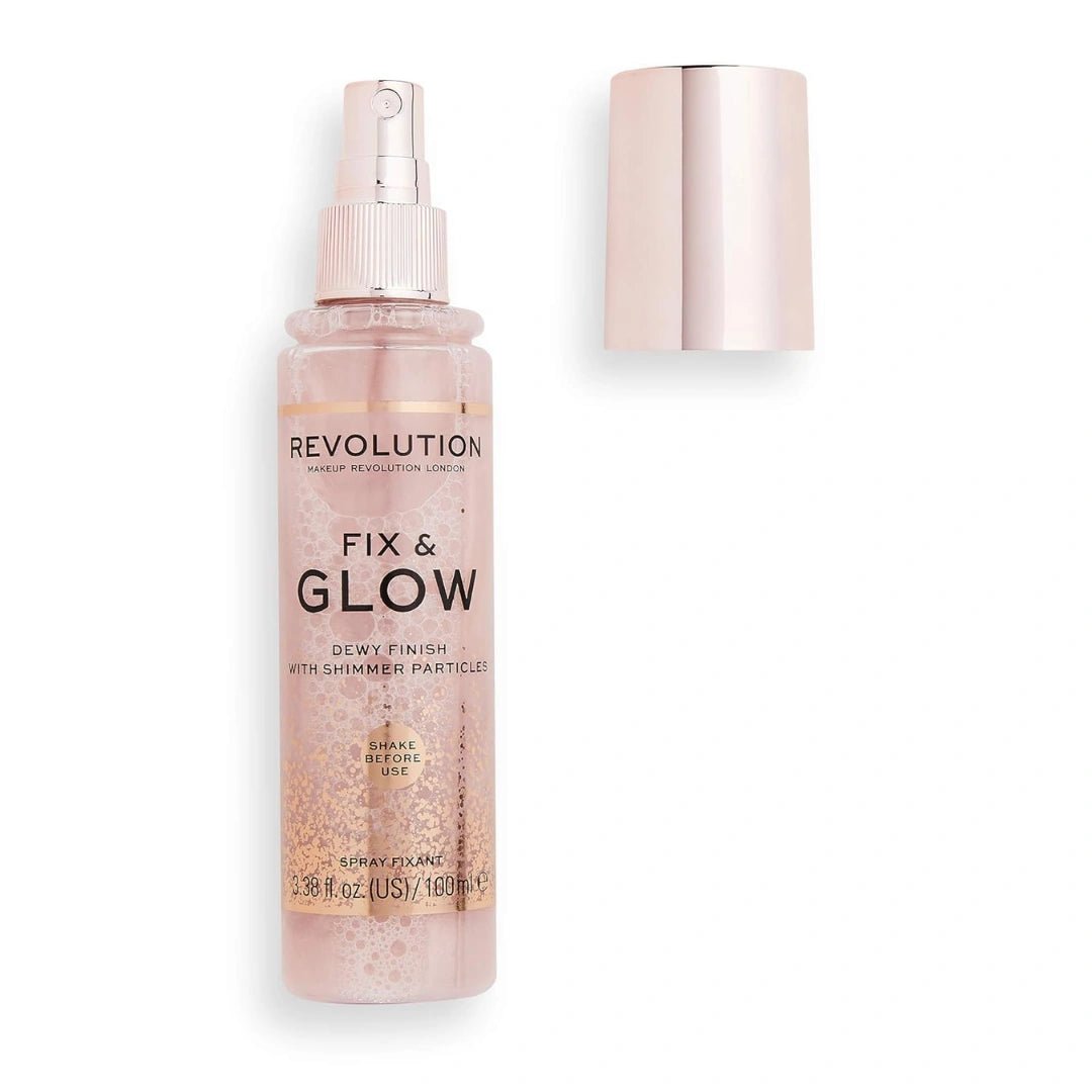 Revolution Beauty London Makeup Revolution 100Ml Fix & Glow Fixing Spray For Face Makeup,Illuminating & Hydrating Makeup Fixing Spray,Vegan & Cruelty - Free,Makeup Fixing Spray For Long - Lasting Makeup - Deals999