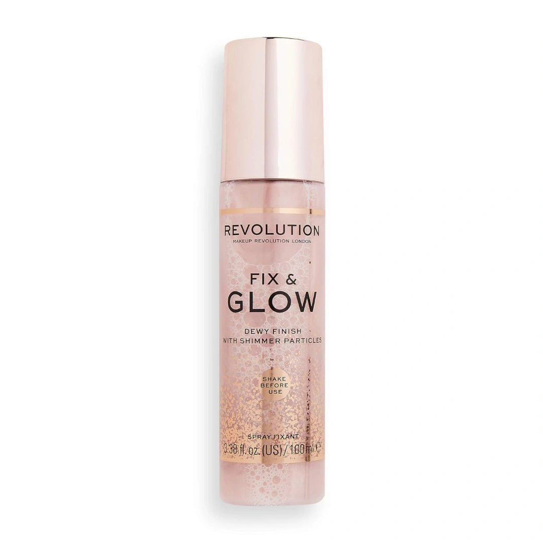Revolution Beauty London Makeup Revolution 100Ml Fix & Glow Fixing Spray For Face Makeup,Illuminating & Hydrating Makeup Fixing Spray,Vegan & Cruelty - Free,Makeup Fixing Spray For Long - Lasting Makeup - Deals999