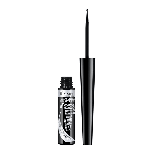 Rimmel London Scandaleyes Bold Liquid Eyeliner, Long - Wearing, Easy Removal, Intense Color, 001, Black, 0.08oz - Deals999