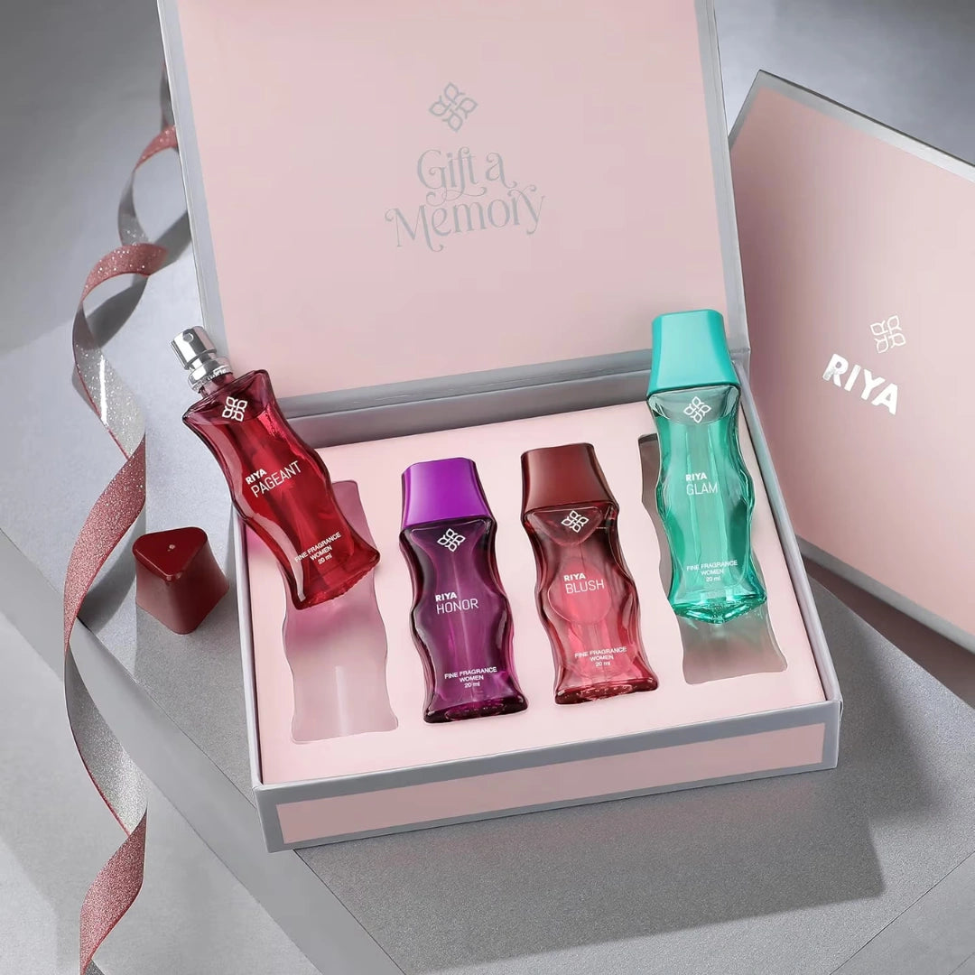 RIYA Gift A Memory Eau De Premium Women's Perfume Gift Set (4x20ml)