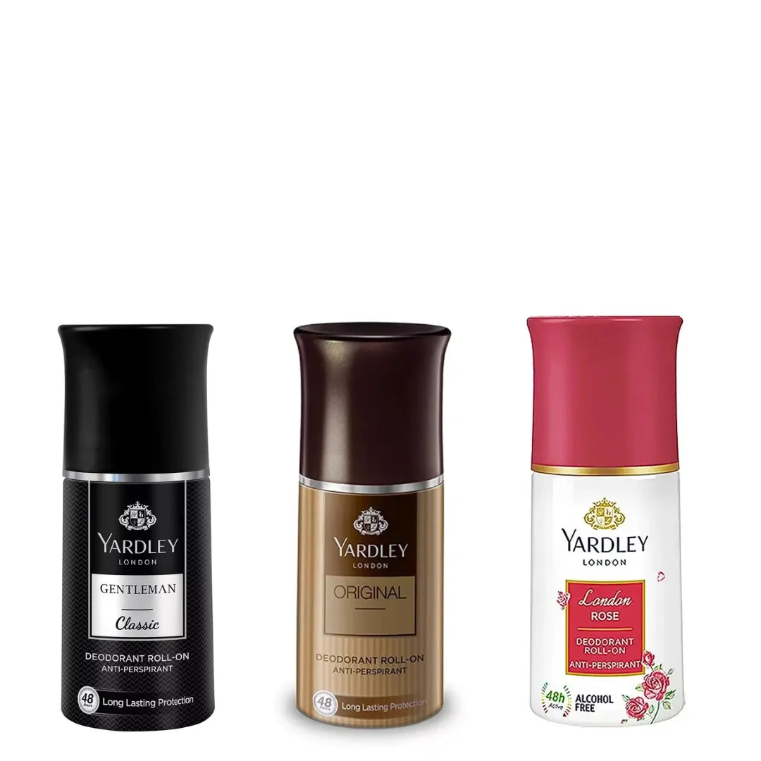 Yardley London Gentleman Classic, original and london rose Deodorant Roll-On 50ml