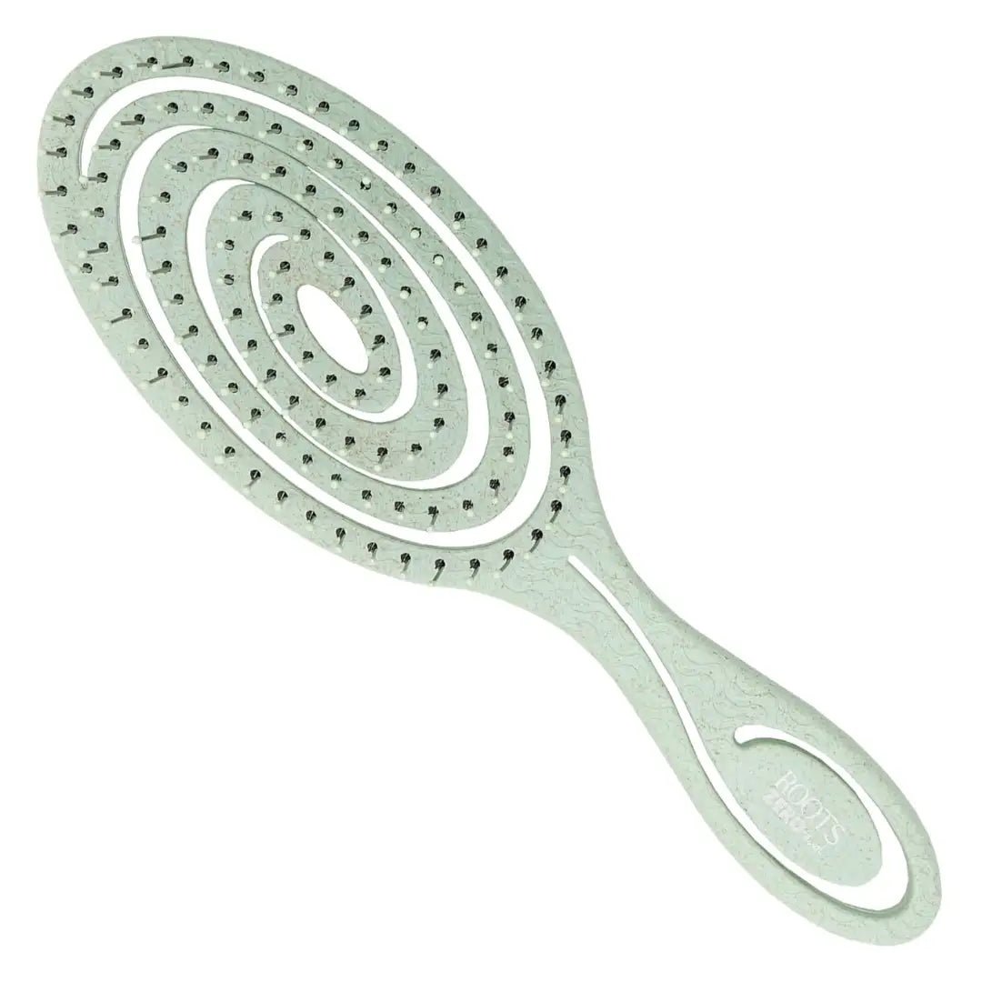 Roots Zero tangl Vent Hair Brush (Anit Plastic) & ZEROTANGL BRUSH FOR WET & DRY HAIR ; EVERYDAY USE; SILVER (RZTJ - GR - Deals999