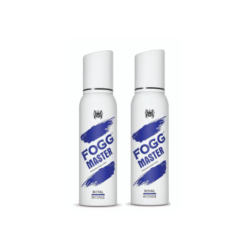 Fogg Master Intense Royal Perfume Body Spray, Long Lasting No Gas Deodorant for Men, 120ml (Pack of 2)