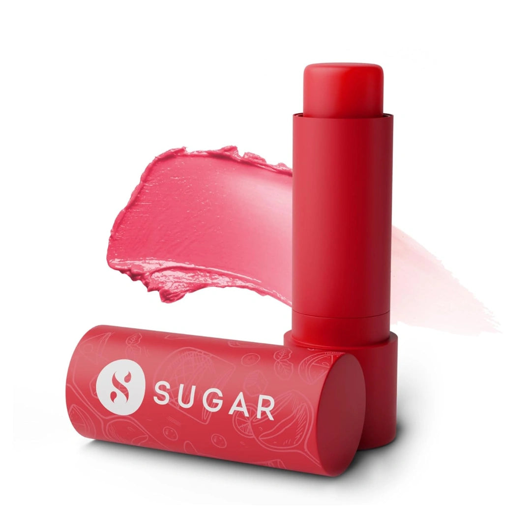 SUGAR Cosmetics Tipsy Lips Moisturing Balm with Vitamin E, Shea Butter and Jojoba Oil | Tinted Lip Balm with SPF | Lip Protection & Nourishment | 4.5gm - 02 Cosmopolitan