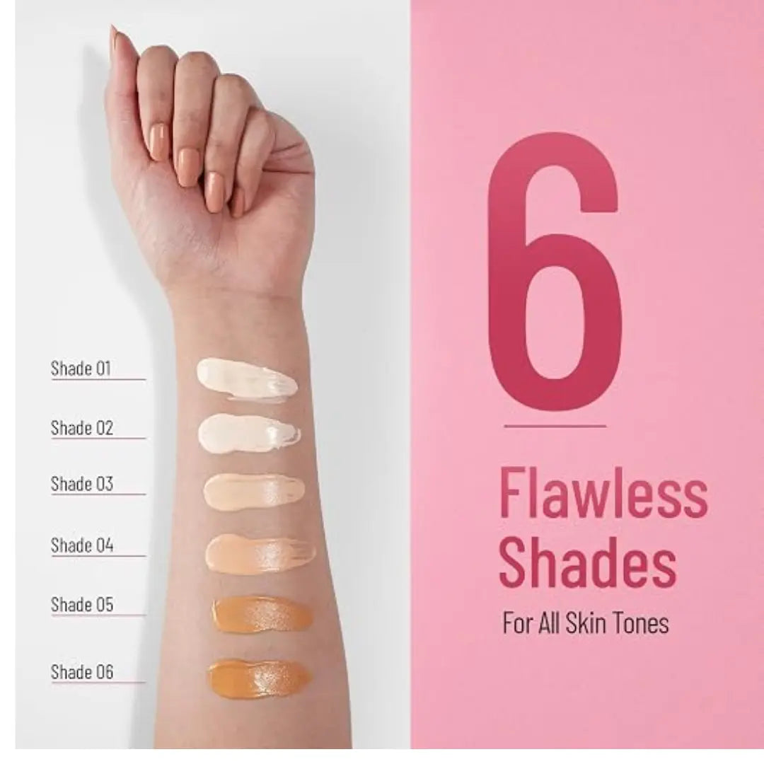 Swiss Beauty Matte Shiny Pearl Water Drop Blemish Long Lasting Balm BB Lightweight, Liquid Foundation, Face Makeup,