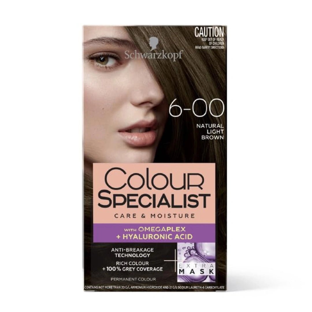 Schwarzkopf Colour Specialist At Home Permanent Hair Colour - 6.0 Natural Light Brown (165ml) - Deals999