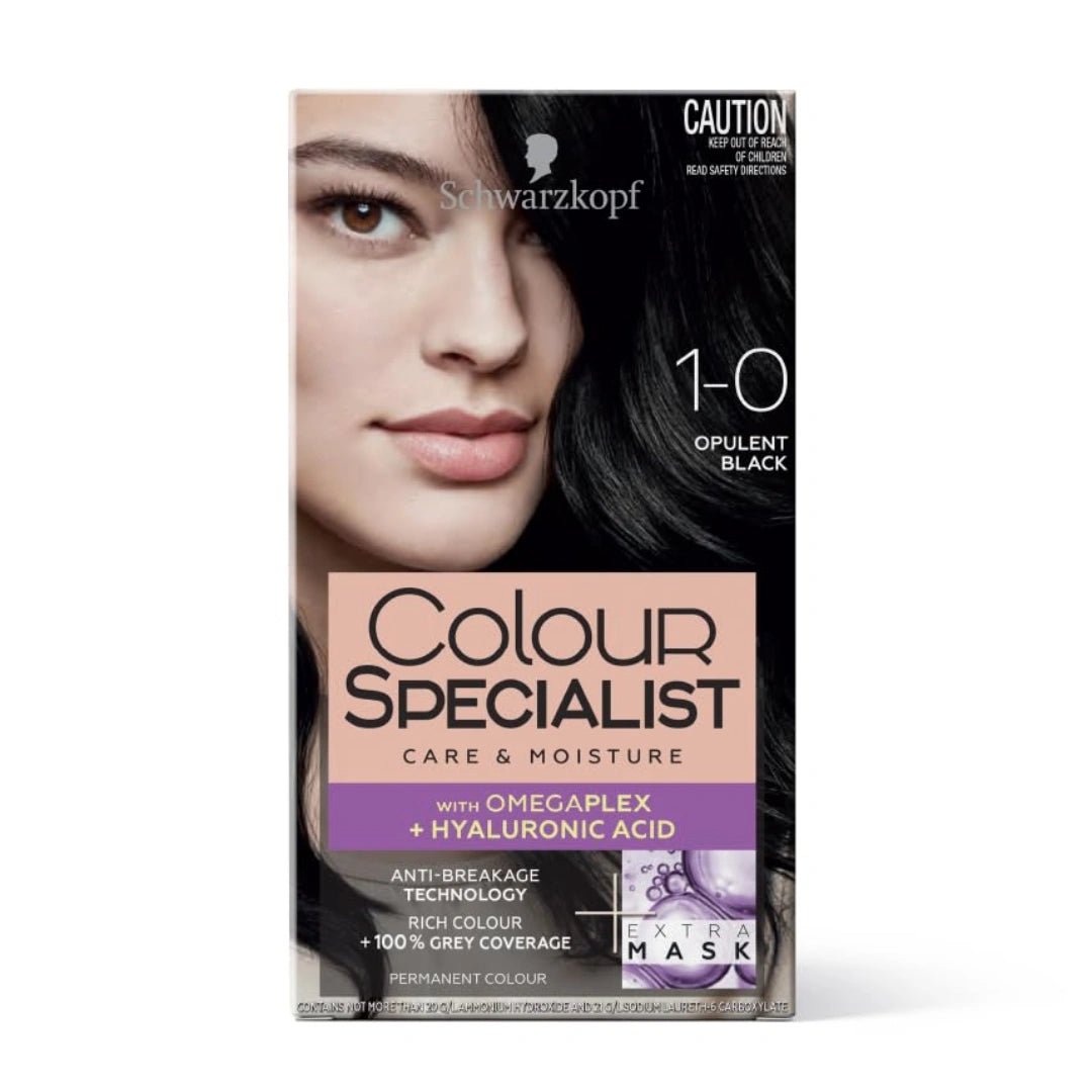 Schwarzkopf Colour Specialist Permanent Hair Colour - 1.0 Opulent Black (165ml) - Deals999