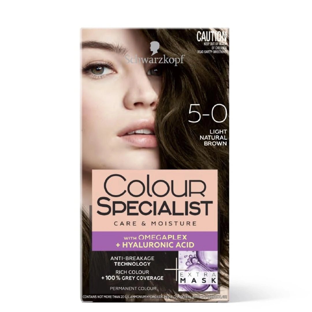 Schwarzkopf Colour Specialist Permanent Hair Colour - 5.0 Light Natural Brown (165ml) - Deals999