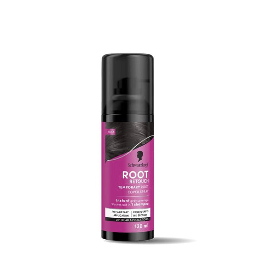 Schwarzkopf Root Retouch Instant Grey Hair Concealer Spray For All Hair Types, Black , 120ML - Deals999