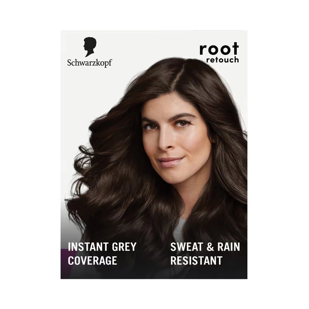 Schwarzkopf Root Retouch Instant Grey Hair Concealer Spray For All Hair Types, Dark Brown, 120ML - Deals999