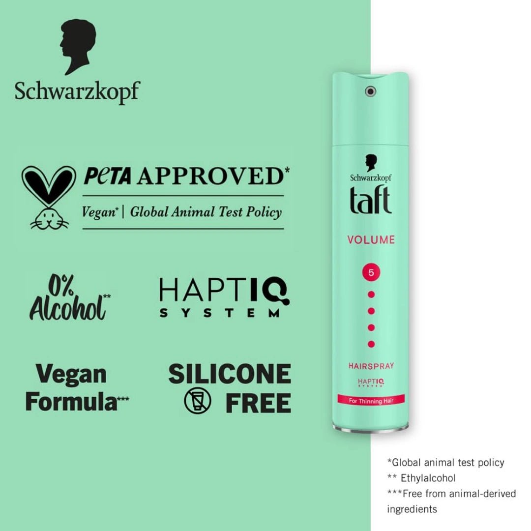 Schwarzkopf Taft Volume Hair Spray Hold Level 5, Hair Mousse for Fine and Thinning Hair (250ml) - Deals999