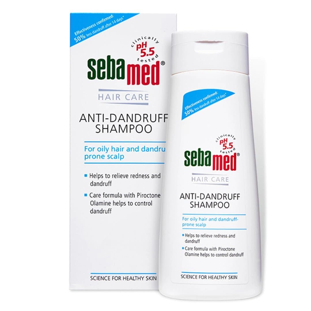 Sebamed Anti Dandruff Shampoo 200 ml | pH 5.5 | Reduces dandruff, scalp itching and irritation | Piroctone Olamine | Phthalates, SLS, Toxin and Parabens free | 50% dandruff reduction in 2 weeks - Deals999