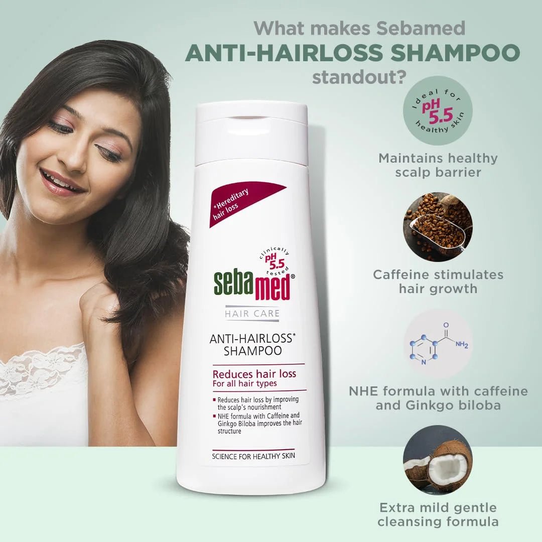 Sebamed Anti - Hairloss Shampoo - pH 5.5, 200 ml - Deals999