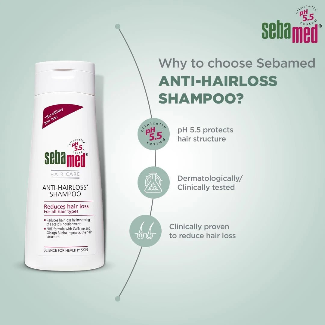Sebamed Anti - Hairloss Shampoo - pH 5.5, 200 ml - Deals999