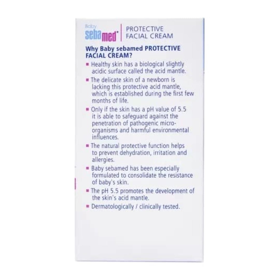 Sebamed Baby Protective Facial Cream|pH 5.5| Face Cream|Vitamin E for Soft Skin|Ideal for salivary rashes|50ml - Deals999
