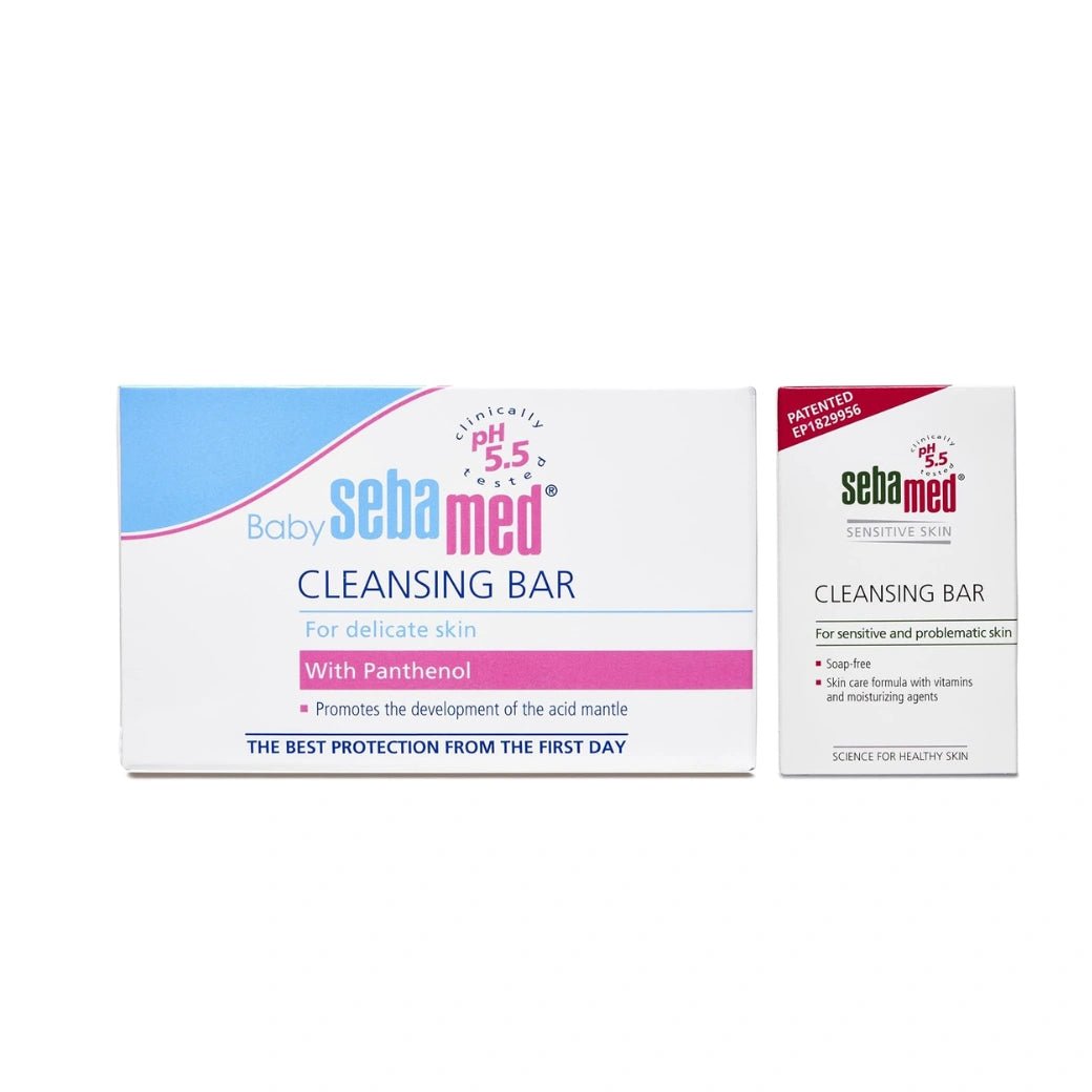 SebaMed Cleansing Bar Soap-Free for Normal to Oily Skin, 100gm and Sebamed Baby Cleansing Bar - 100 g - Deals999