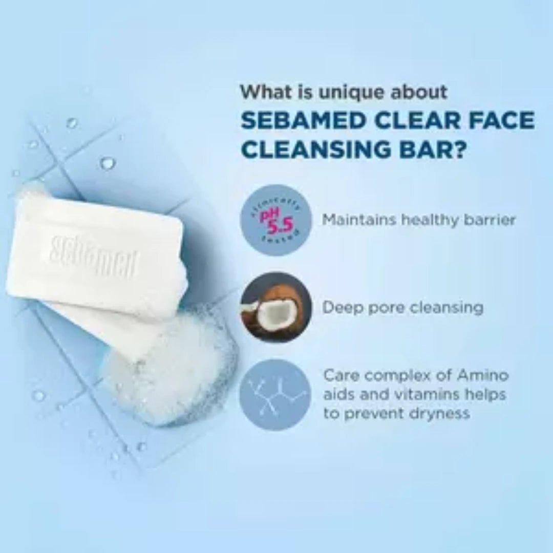 Sebamed Clear Face Cleansing Bar 100gm - Deals999