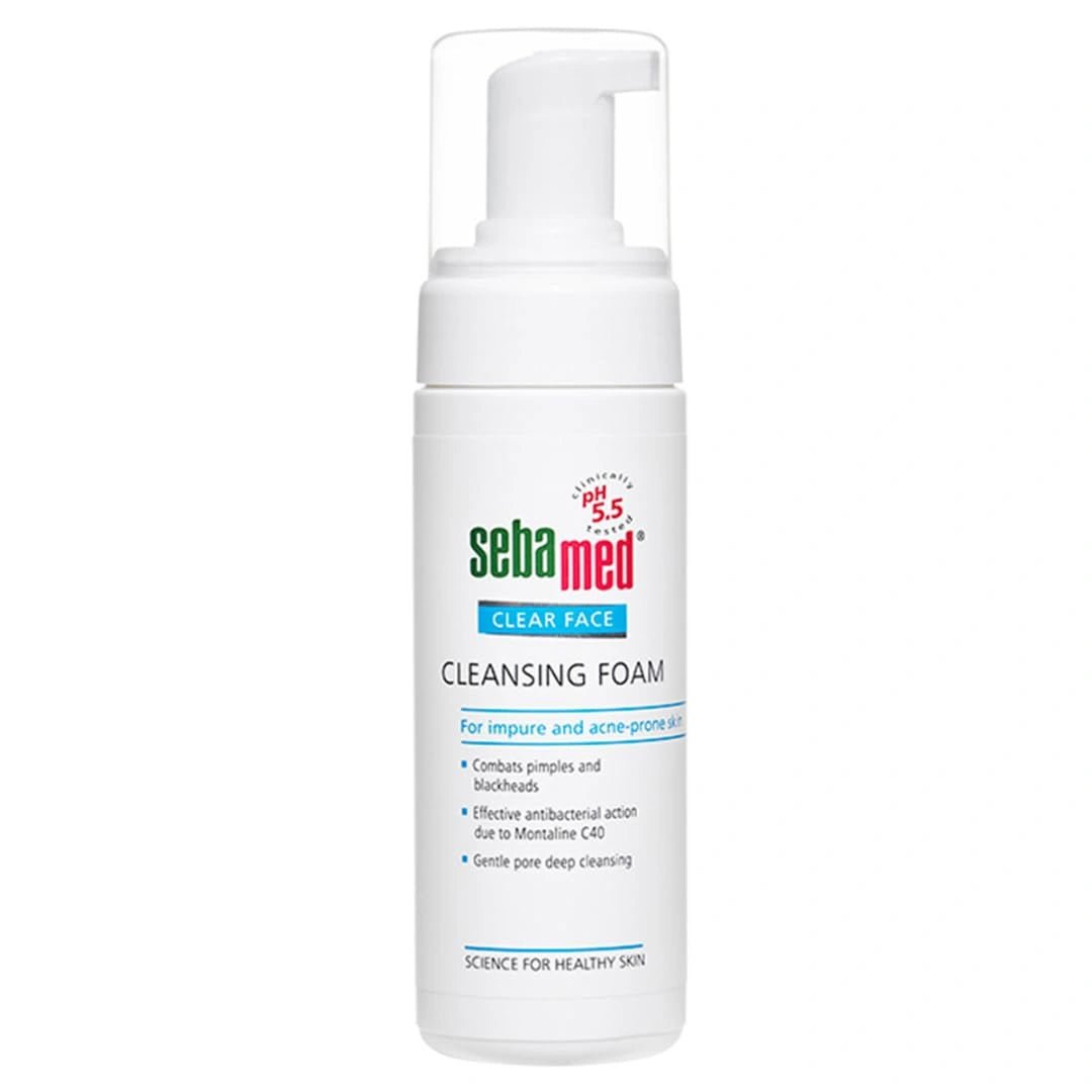 Sebamed Clear Face Cleansing Foam| pH 5.5 | Combats pimples with Montaline C40 | Deep pore cleansing | Dermatologically & clinically tested | 150ml - Deals999