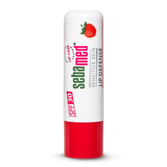 SebaMed Lip Defense Lip Balm With Spf 30 + Vit E | Regenerates Dry, Chapped Lips | Intensive Care With Vit E, Jojoba Oil & Chamomile | Clinically Tested | For Men & Women, 4.8 Gm, Strawberry - Deals999
