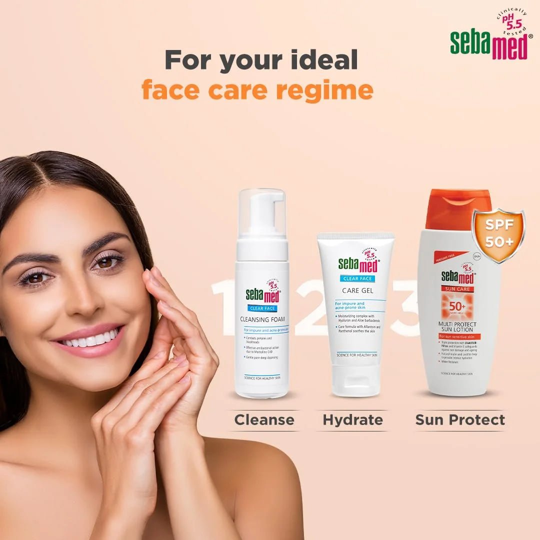 Sebamed Multi Protect Sun lotion SPF 50, 150 ml I UVA/UVB Protection filter I Water resistant sunscreen with pH 5.5 I Vitamin E I men & women I Suitable for children I Clinically tested. - Deals999