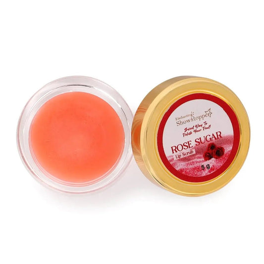 Show Stopper Rose Sugar Lip Scrub for Dry & Chapped Lips – Gentle Exfoliating & Moisturizing Lip Care, Removes Dead Skin for Soft, Smooth & Radiant Lips – Natural Lip Scrub for Men & Women, 5g - Deals999