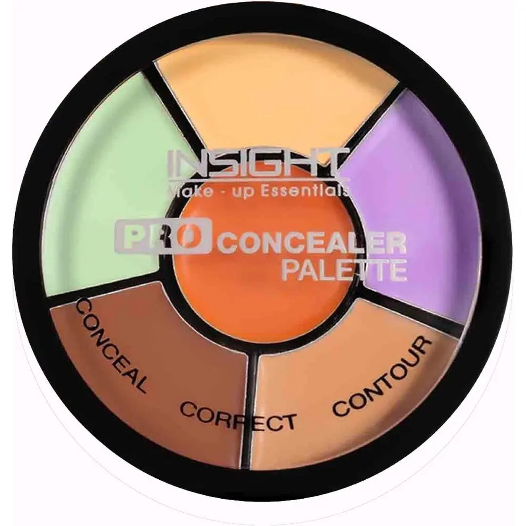 INSIGHT Pro Concealer Palette - Shade Corrector | Makeup Wheel for Face | Satin–Matte Finish | 3-in-1 Conceal, Contour & Correct | Waterproof | Full Coverage | 15gm