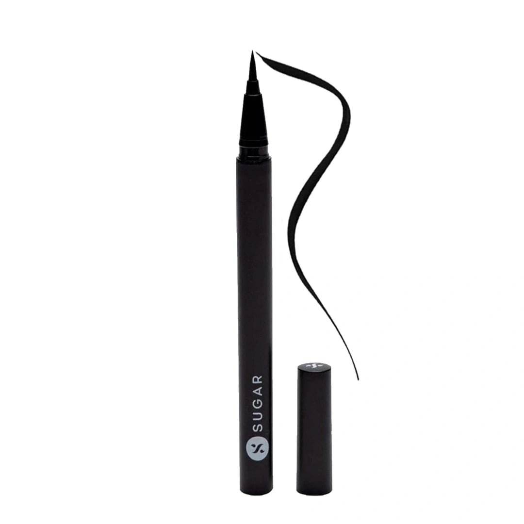 SUGAR Cosmetics Arrested For Overstay 100% Waterproof Eyeliner | Matte Finish - 01 I'll Be Black (Black Eyeliner) - Deals999