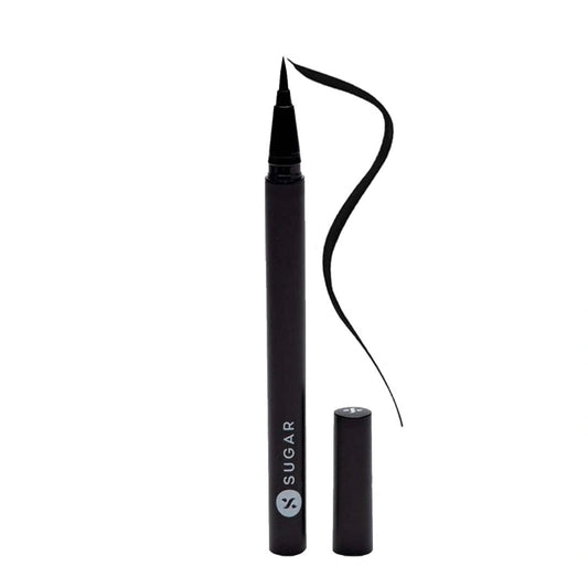SUGAR Cosmetics Arrested For Overstay 100% Waterproof Eyeliner | Matte Finish - 01 I'll Be Black (Black Eyeliner) - Deals999