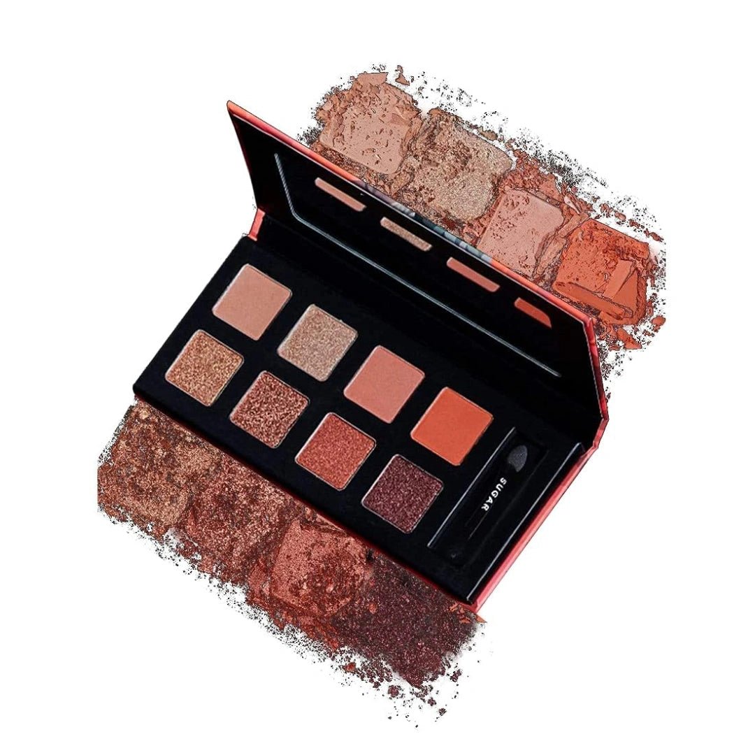 SUGAR Cosmetics Blend The Rules Eyeshadow Palette | Long Lasting, Smudge Proof & Shimmery Finish | 10.4 Gm - 01 Flawless (8 Warm Neutral Shades) - Deals999