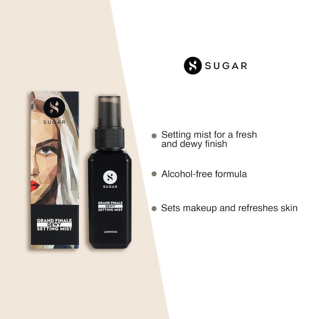 SUGAR Cosmetics Grand Finale Dewy 2 in 1 Setting Mist For Longlasting Makeup and Sun Protection | Paraben Free - 50 ml - Deals999