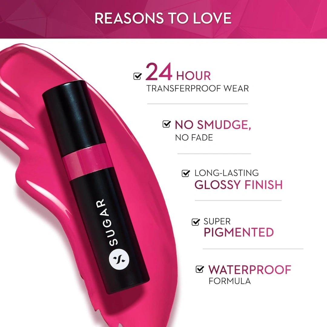 SUGAR Cosmetics Partner In Shine Transferproof Glossy Lipstick | Lasts upto 24hrs | Transferproof & Smudgeproof - 3ml - 02 Brick Bardo - Deals999