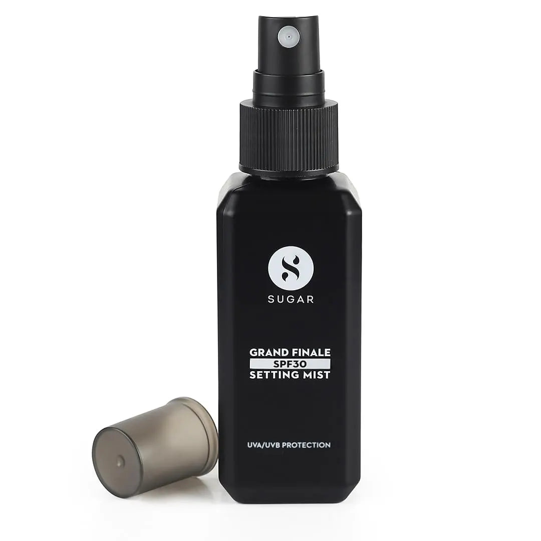 SUGAR Cosmetics Grand Finale Dewy 2 in 1 Setting Mist For Long lasting Makeup and Sun Protection | Paraben Free - 50 m