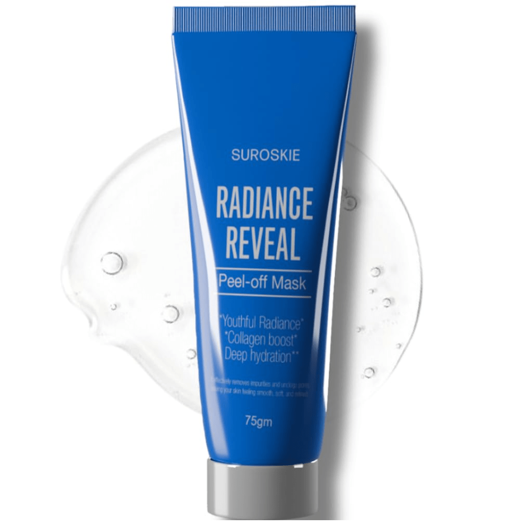 Suroskie Radiance Reveal Peel Off Mask 75g | Honey, Milk Protein & Collagen | Hydration, Brightening, Instant Glow & Plumped | Korean Inspired Skin... - Deals999