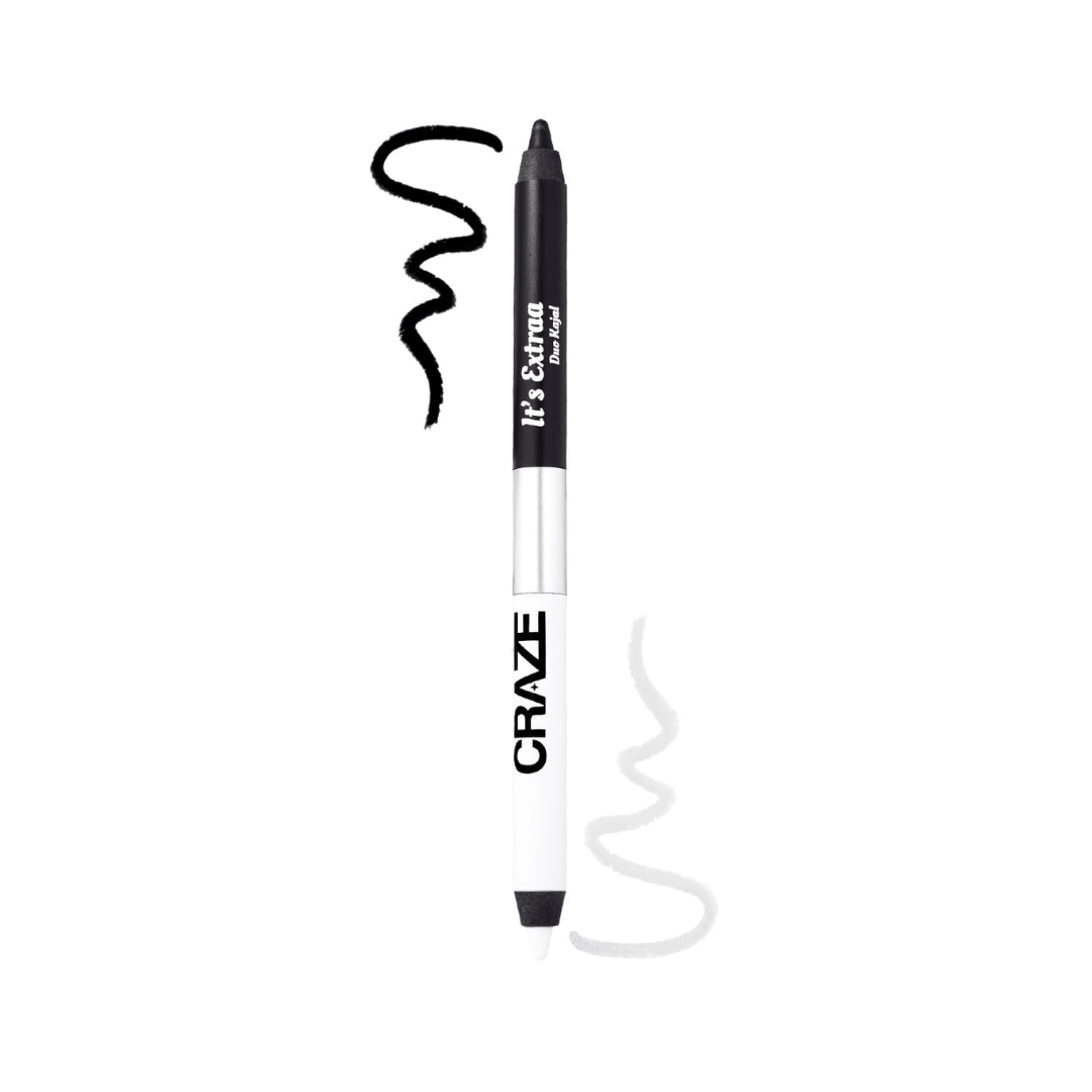 SWISS BEAUTY CRAZE It's Extraa Duo Matte Pencil Kajal with Vitamin E | 2 - in - 1 Shades | Highly Pigmented | Smudge - Proof | With Precise Tip | Shade - Deals999