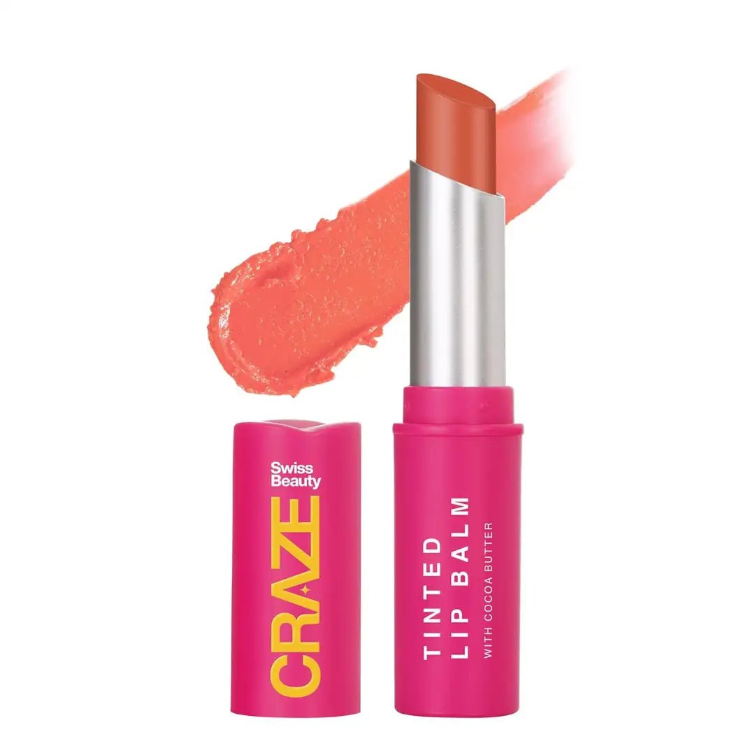 SWISS BEAUTY Craze Tinted Lightweight Sheer Lip Balm | Lip Protection And Lip Nourishment With Cocoa Butter - Deals999