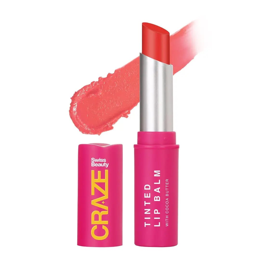 SWISS BEAUTY Craze Tinted Lightweight Sheer Lip Balm | Lip Protection And Lip Nourishment With Cocoa Butter - Deals999