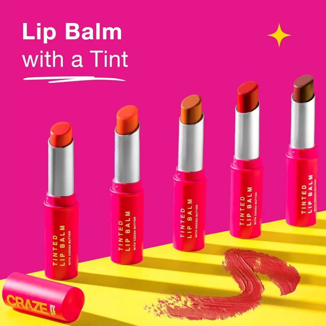 SWISS BEAUTY Craze Tinted Lightweight Sheer Lip Balm | Lip Protection And Lip Nourishment With Cocoa Butter - Deals999