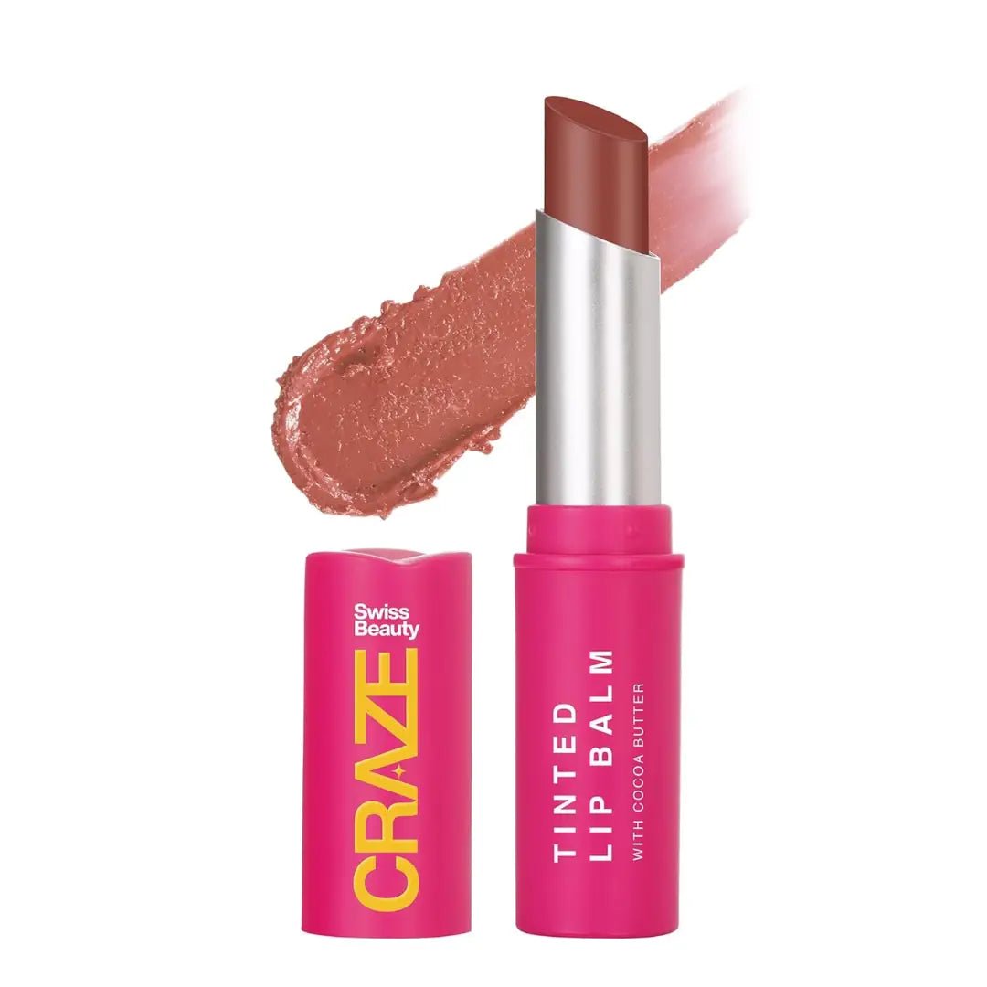SWISS BEAUTY Craze Tinted Lightweight Sheer Lip Balm | Lip Protection And Lip Nourishment With Cocoa Butter - Deals999