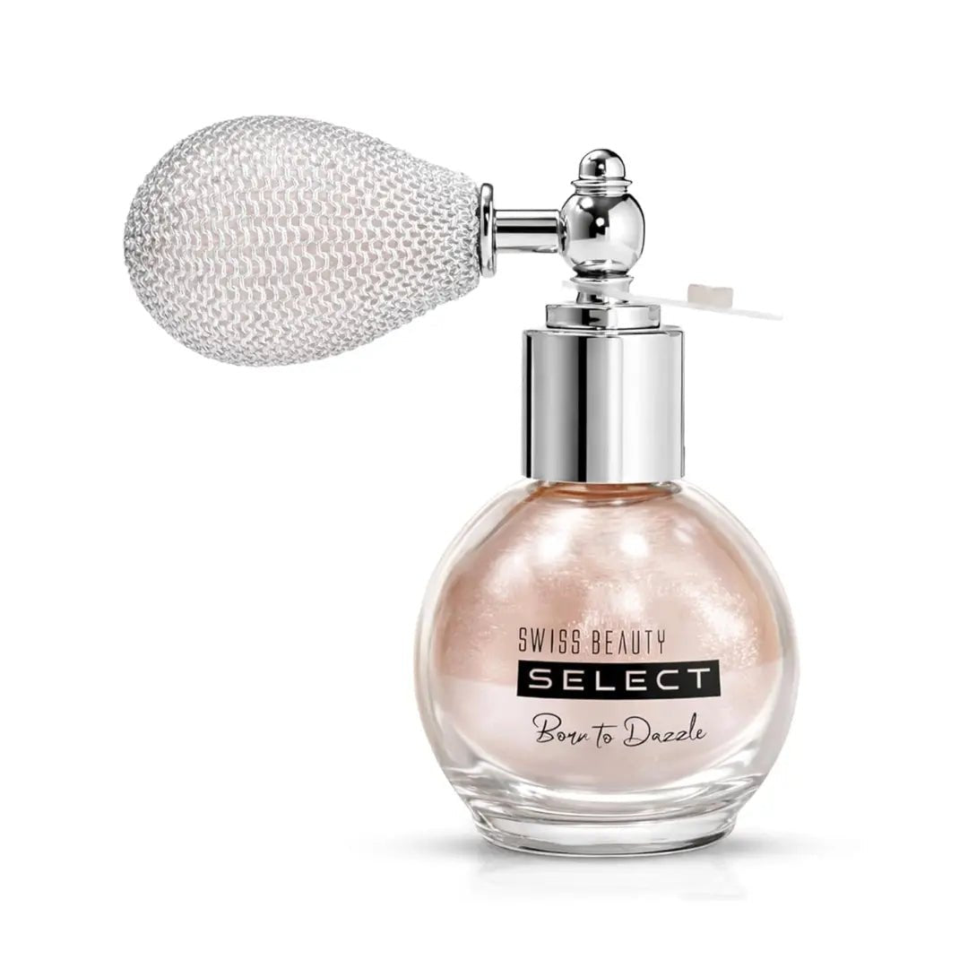 Swiss Beauty Select Born To Dazzle Glitter Spray | Pearlescent Particles | Multidimensional Shine | High - Impact Glow | Lightweight & Blendable | Gentle On The Skin | For Body & Hair | Shade - Hollywood Glam, 5gm - Deals999