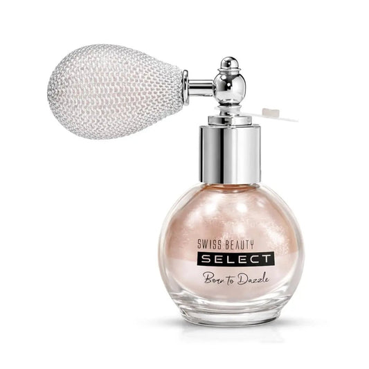 Swiss Beauty Select Born To Dazzle Glitter Spray | Pearlescent Particles | Multidimensional Shine | High - Impact Glow | Lightweight & Blendable | Gentle On The Skin | For Body & Hair | Shade - Hollywood Glam, 5gm - Deals999