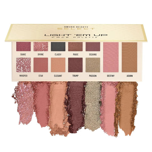 SWISS BEAUTY Select Light Em Up Face Palette, 20 Grams - Deals999