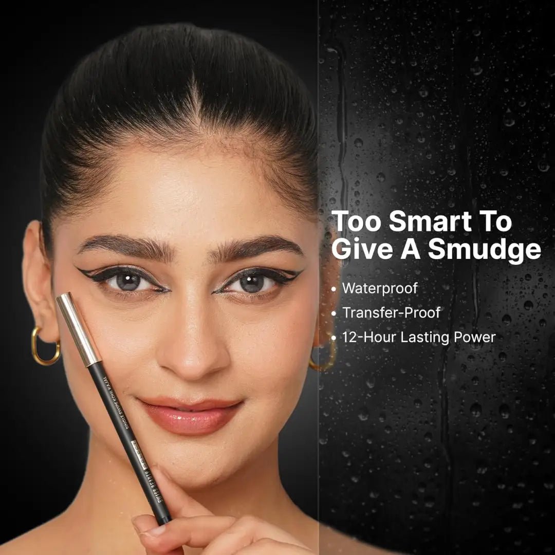 SWISS BEAUTY Select Single Swipe High Impact Kohl Cream Matte Kajal for women | With In - Built Smudger | 16 - Hour Stay | Shade, 1.2G |, Black - Deals999